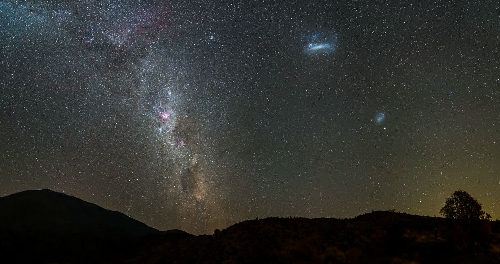 Southern Milky Way and the Magellanic Clouds